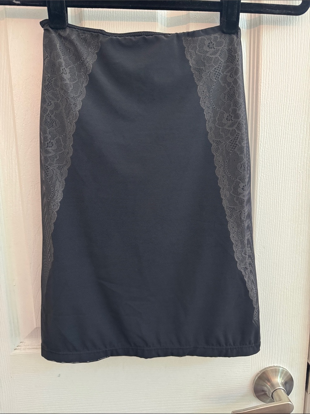 SPANX Assets Red Hot Label by Spanx Shapewear Skirt Slip Black Lace Detail Med